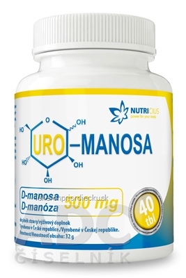 NUTRICIUS URO - MANOSA tbl (D - manóza 500 mg) 1x40 ks