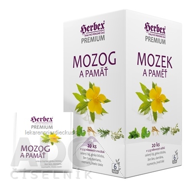 HERBEX Premium MOZOG A PAMÄŤ bylinná zmes, čaj 20x1,5 g (30 g)