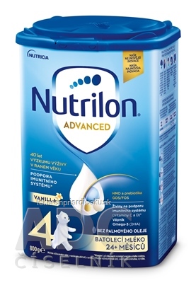 Nutrilon Advanced 4 VANILLA batoľacia mliečna výživa v prášku (od 24 mesiacov) 1x800 g