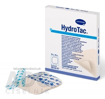 HydroTac - krytie na rany penové hydropolymérové impregnované gélom (10x10 cm) 1x10 ks
