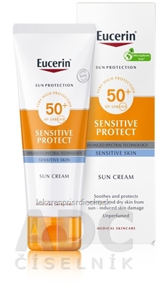 Eucerin SUN SENSITIVE PROTECT SPF 50+ Krém vysoko ochranný krém na opaľovanie, na tvár (inov.23) 1x50 ml