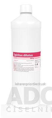 Spiritus dilutus sol der (fľ.HDPE-klin.bal.) 1x800 g