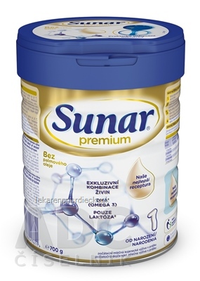 Sunar Premium 1 počiatočná mliečna výživa (od narodenia) 1x700 g