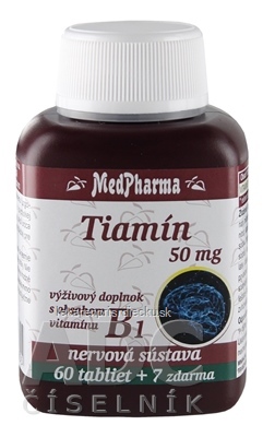 MedPharma TIAMÍN 50 mg (vitamín B1) tbl 60+7 zadarmo (67 ks)