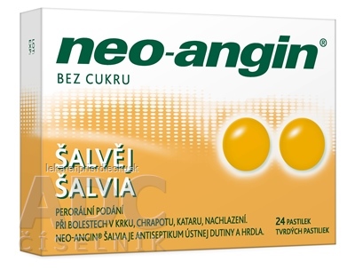 NEO-ANGIN ŠALVIA 1,2 mg/0,6 mg/5,9 mg pastilky pas ord (blis.PVC/PVDC/Al) 1x24 ks