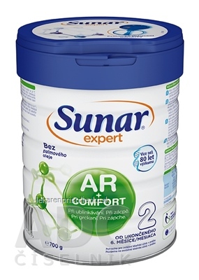 Sunar Expert AR+COMFORT 2 dojčenská výživa (od ukonč. 6. mesiaca) (inov. 2023) 1x700 g