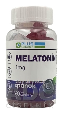PLUS LEKÁREŇ Melatonín 1 mg želé cukríky, čučoriedková príchuť 1x60 ks