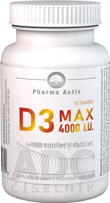 Pharma Activ Vitamin D3 MAX 4000 I.U. tbl 1x100 ks