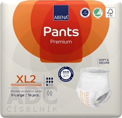 ABENA Pants Premium XL2 navliekacie plienkové nohavičky, boky 130-170 cm, savosť 1900 ml, 1x16 ks