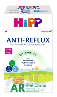 HiPP ANTI-REFLUX AR špeciálna dojčenská výživa (inov.2021) 1x600 g