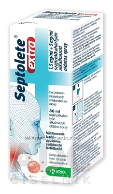 Septolete extra sprej aer ors 1,5 mg/ml + 5 mg/ml (250 vstrekov) 1x30 ml