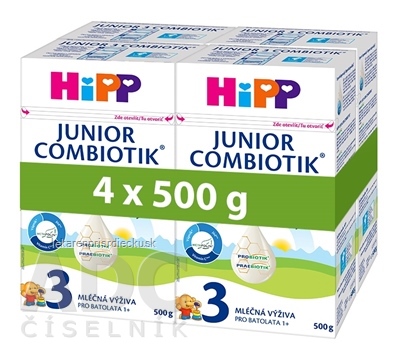 HiPP 3 JUNIOR COMBIOTIK (inov.2021) mliečna výživa pre batoľatá (od 1 roka ) 4x500 g