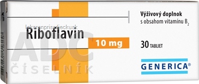 GENERICA Riboflavin 10 mg tbl 1x30 ks