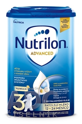 Nutrilon Advanced 3 VANILLA batoľacia mliečna výživa v prášku (12-24 mesiacov) 1x800 g