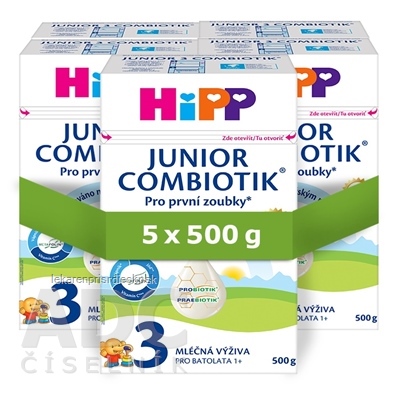 HiPP 3 JUNIOR COMBIOTIK (inov.2024) mliečna výživa pre batoľatá (od 1 roka ) 5x500 g