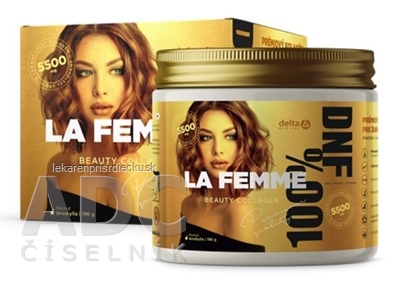 DELTA LA FEMME beauty COLLAGEN 5 500 mg prášok na prípravu nápoja, rozpustný kolagén, príchuť broskyňa 1x196 g
