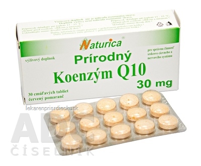 Naturica Prírodný KOENZÝM Q10 30 mg tbl (cmúľavé tablety) 1x30 ks