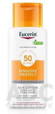 Eucerin SUN SENSITIVE PROTECT SPF 50+ Mlieko extra ľahké, telové mlieko na opaľovanie (inov.23) 1x150 ml