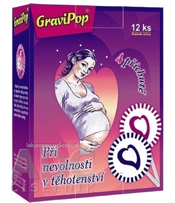 GraviPop lízanka pre tehotné ženy 1x12 ks