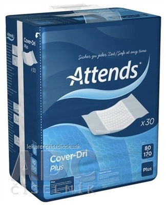 ATTENDS Cover-Dri Plus podložka inkontinenčná, savosť 1935 ml, veľkosť 80x170 cm, 1x30 ks