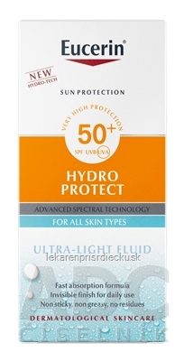 Eucerin SUN HYDRO PROTECT SPF 50+ Fluid ultra ľahký na opaľovanie 1x50 ml