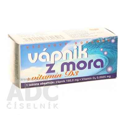 NATURVITA VÁPNIK Z MORA + vitamín D3 tbl 1x60 ks