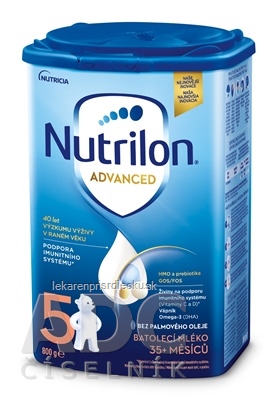 Nutrilon Advanced 5 batoľacia mliečna výživa v prášku (od 35 mesiacov) 1x800 g