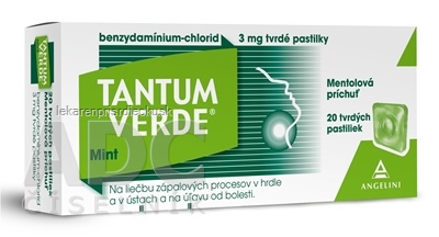 TANTUM VERDE Mint pas ord 3 mg (obal papier) 1x20 ks