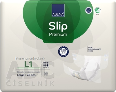 ABENA Slip Premium L1 plienkové nohavičky, boky 100-150 cm, savosť 2500 ml, 1x26 ks