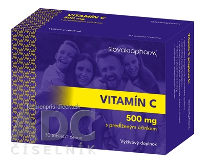 Slovakiapharm VITAMÍN C 500 mg tbl s predĺženým účinkom 1x30 ks