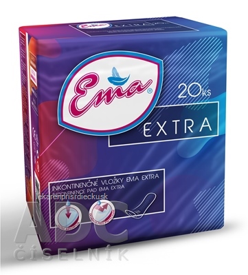 Ema EXTRA vložky inkontinenčné, pre ženy, savosť extra 1x20 ks
