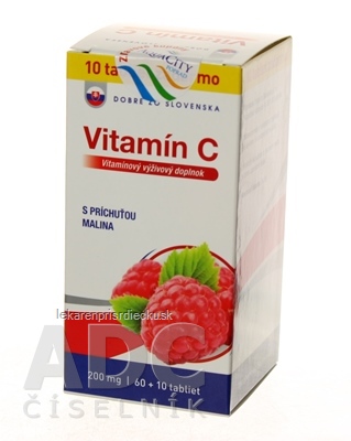 Dobré z SK Vitamín C 200 mg príchuť MALINA tbl 60+10 zadarmo (70 ks)