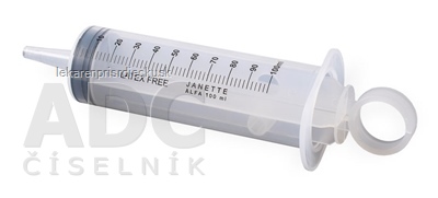JANETTE ALFA sterilná výplachová striekačka s odstupňovaním 100 ml, 1x1 ks