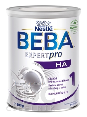 BEBA EXPERT pro HA 1 (inov.2022-09) počiatočná mliečna výživa (od narodenia) 1x800 g