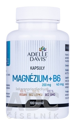 Adelle Davis Magnézium (200 mg) + B6 (40 mg) cps 1x100 ks