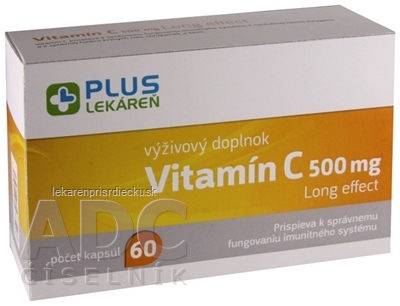 PLUS LEKÁREŇ Vitamín C 500 mg Long effect cps 1x60 ks