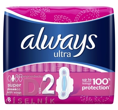 ALWAYS ULTRA SUPER PLUS 8 hygienické vložky 1x8 ks