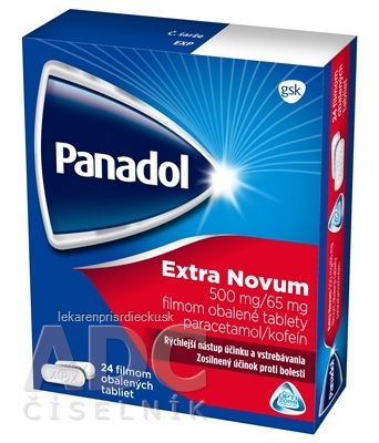 Panadol Extra Novum tbl flm 500 mg/65 mg (blis.PVC/Al+Al/PET fólia) 1x24 ks