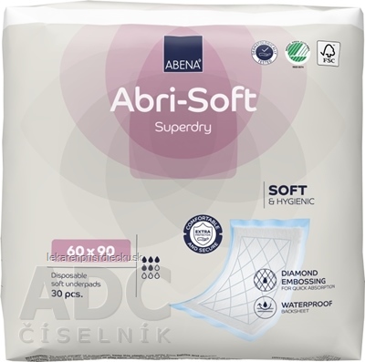 ABENA Abri-Soft Superdry podložka absorpčná, 60x90 cm, savosť 1500 ml, 1x30 ks