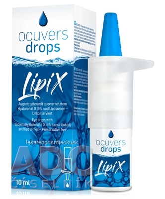 Ocuvers drops LipiX očné kvapky s HA 0,15% a lipozómami 1x10 ml
