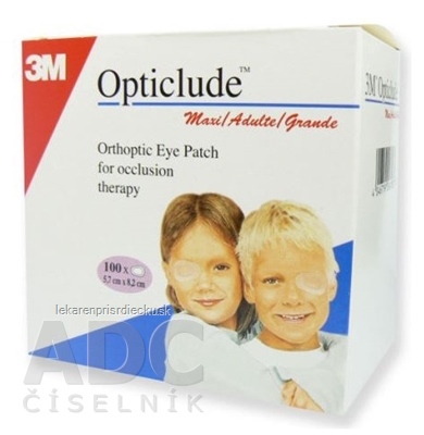 3M Opticlude Maxi Očná náplasť [SelP] 5,7x8,2 cm, ortoptická (1539/100) 1x100 ks