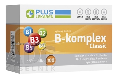 PLUS LEKÁREŇ B-komplex Classic tbl 1x100 ks