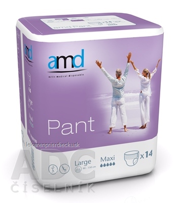 amd Pant Maxi Large plienkové nohavičky navliekacie, obvod bokov 90 - 150 cm, nasiakavosť 2300 ml, 1x14 ks