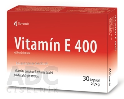 Noventis Vitamín E 400 cps 2x15 ks (30 ks)