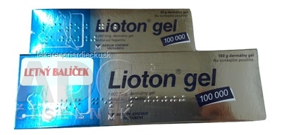 Lioton gel - Letný Balíček gel 100 g (ŠÚKL: 45268) + 30 g (ŠÚKL: 83106) zadarmo, 1x1 set