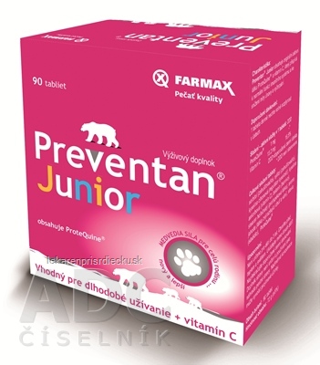 FARMAX Preventan Junior + vitamín C tbl 1x90 ks