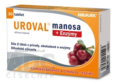 WALMARK UROVAL manosa + Enzýmy tbl 1x30 ks