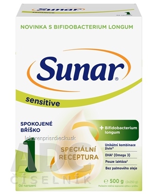 Sunar Sensitive 1 počiatočná mliečna výživa (od narodenia) 1x500 g