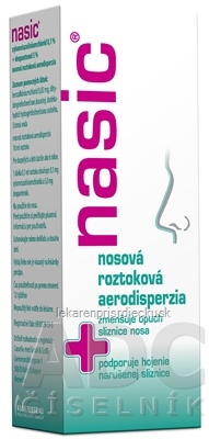 Nasic 1 mg/ml + 50 mg/ml nosová roztoková aerodisperzia (fľ.skl.s namontovaným rozprašovačom) 1x10 ml