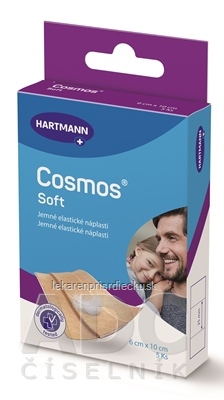 COSMOS Soft náplasť na rany z netkanej textílie, pre citlivú pokožku (6x10cm) 1x5 ks